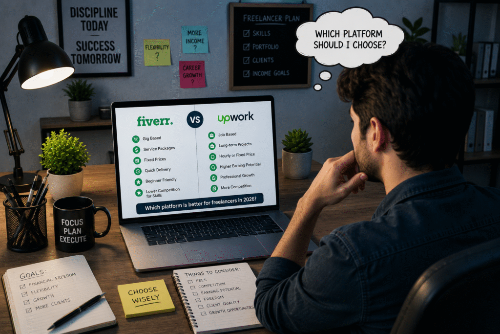 Fiverr vs Upwork for freelancers in 2026